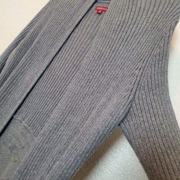 Merona Waterfall Cardigan Soft Comfort Knit Womens Size M Gray Open Front - Picture 5 of 11